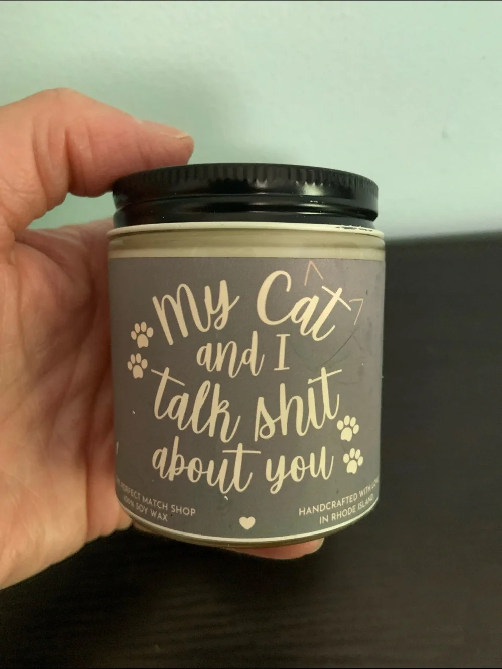 Comical Cat Themed Jar Soy Candles